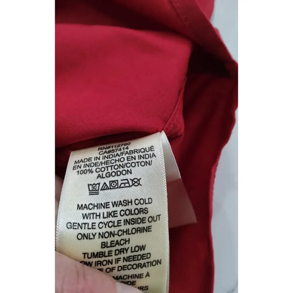 True Religion NTW red short sleeve button down shirt mens size S streetwear bold